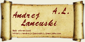 Andrej Lančuški vizit kartica